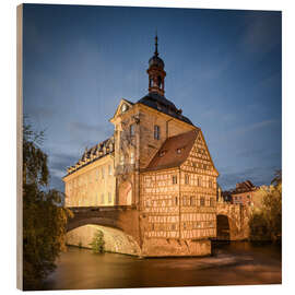 Wood print Old town hall in Bamberg