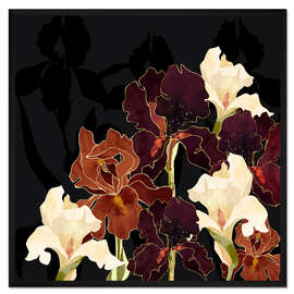 Gerahmter Kunstdruck Herbst Iris