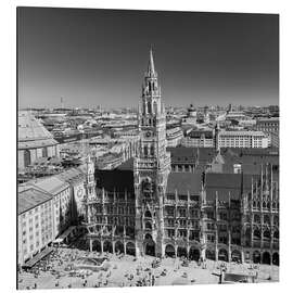 Tableau en aluminium New Town Hall, Marienplatz, Munich