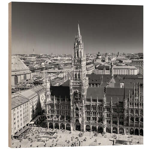 Hout print New Town Hall, Marienplatz, Munich