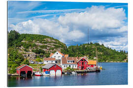 Gallery Print Blick auf das Dorf Farestad in Norwegen