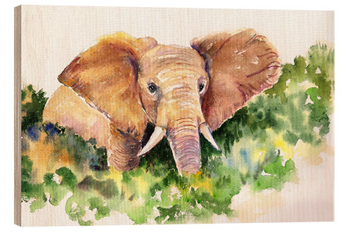 Holzbild Der Prinz Elefant