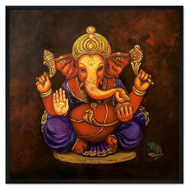 Gerahmter Kunstdruck Ganesha