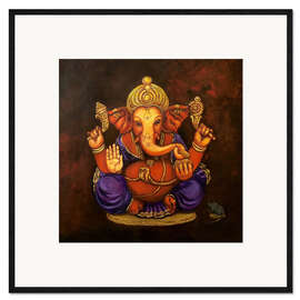 Impression artistique encadrée Ganesha