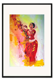 Gerahmter Kunstdruck Odissi Tänzerin