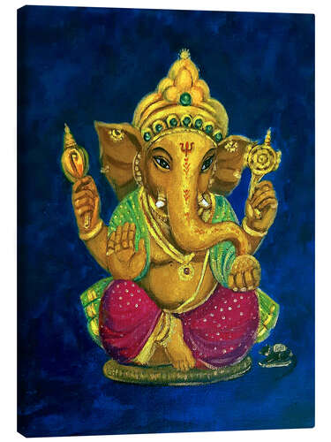 Canvas print Golden Ganesha