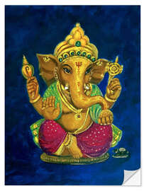 Wandsticker Goldener Ganesha