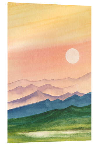 Gallery print Sunset over the hills