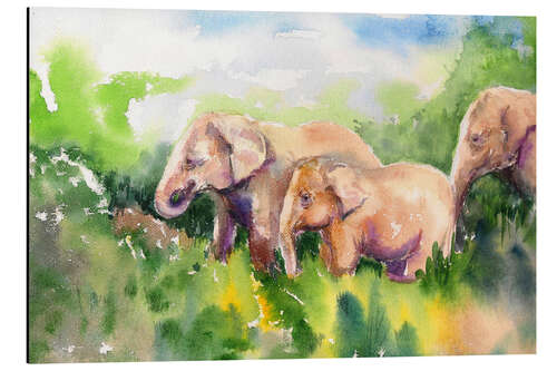 Obraz na aluminium Three elephants