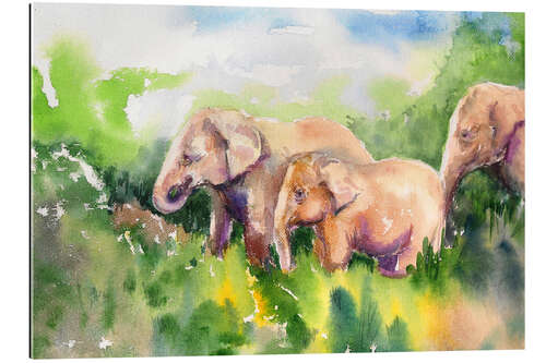 Gallery print Three elephants