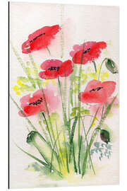 Magnettafel Mohnblumen Aquarell