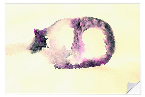 Vinilo para la pared Purple cat