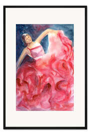 Gerahmter Kunstdruck Tanzendes Mädchen