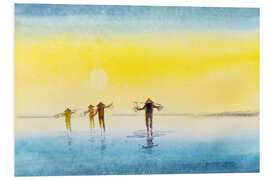 Foam board print Fishermen at sunset