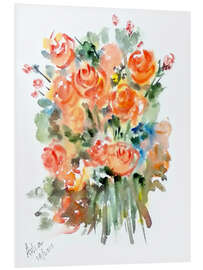 Foam board print Orange roses