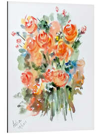 Magnettafel Orangefarbene Rosen