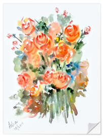 Wall sticker Orange roses