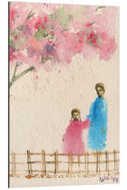 Alubild Kirschblüten über der Brücke - Asha Sudhaker Shenoy