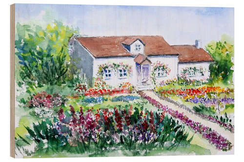 Wood print English Cottage III
