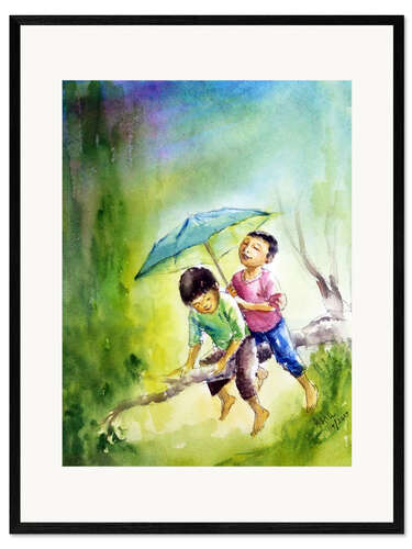 Framed art print Joys of childhood
