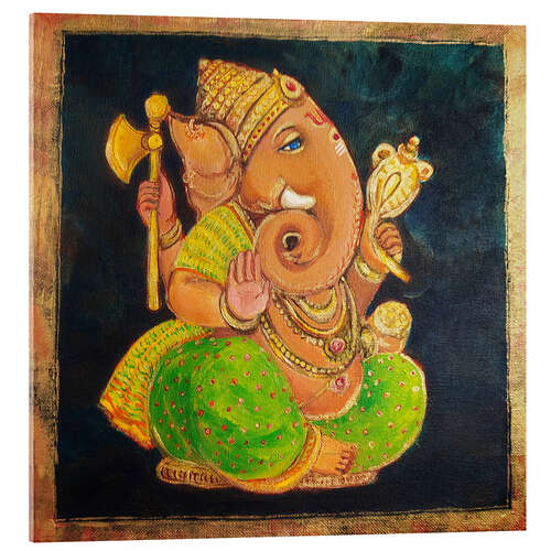 Acrylglasbild Blauäugiger Ganesha