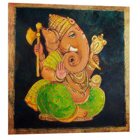 Foam board print Blue eyed Ganesha