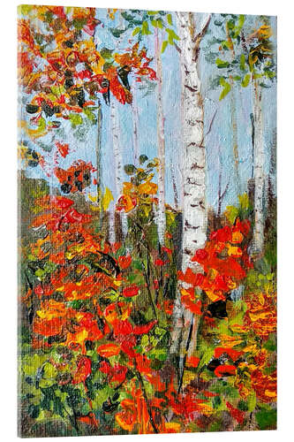 Acrylglasbild Herbst-Espenbäume