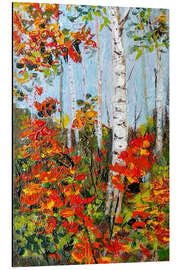 Aluminium print Autumn Aspen trees