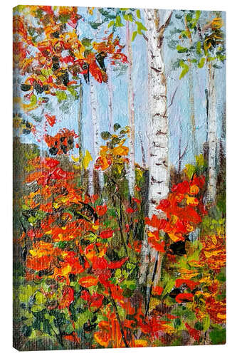 Canvas-taulu Autumn Aspen trees