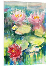 Tableau en PVC Waterlilies