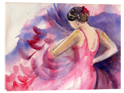 Acrylic print Flamenco dancer