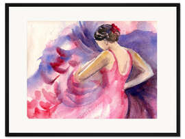 Gerahmter Kunstdruck Flamenco-Tänzerin