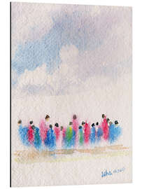 Magnettafel Dahinziehende Menschen