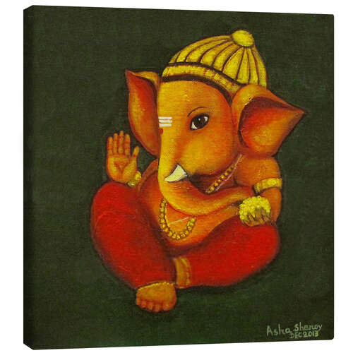 Stampa su tela Baby Ganesha, Indian God