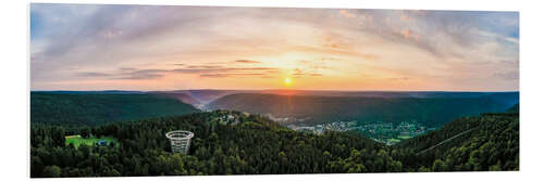 Tableau en PVC Bad Wildbad in the Black Forest from a bird's eye view