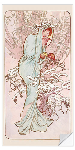 Muursticker The Four Seasons - Winter, 1896