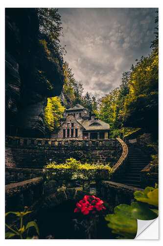 Muursticker Hřensko, old gas works in a ravine