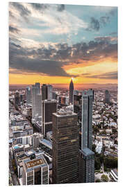 Tableau en PVC Frankfurt from above, Maintower