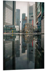 Alumiinitaulu Frankfurt skyline with reflection