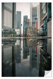 Wandsticker Frankfurt skyline mit Spiegelung