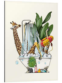 Magnettafel Giraffe in der Badewanne