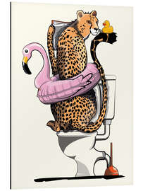 Magnettafel Gepard auf der Toilette