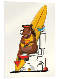 Gallery print Warthog on the toilet