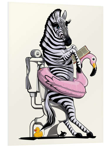 Quadro em PVC Zebra no banheiro