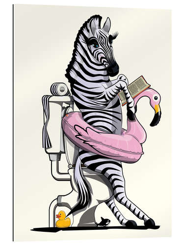 Gallery Print Zebra auf der Toilette