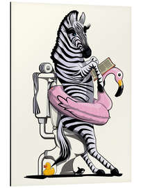 Magnettafel Zebra auf der Toilette