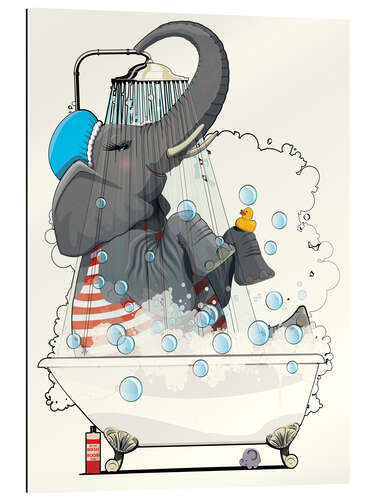 Gallery Print Elefant in der Badewanne