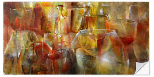 Vinilo para la pared Party - bottles and glasses