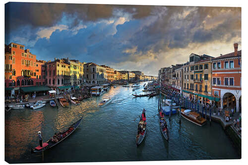 Quadro em tela Venice, Grand Canal at sunset