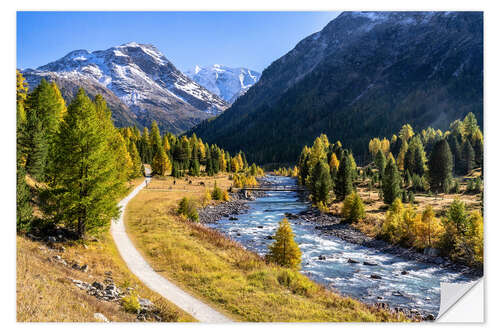 Wandsticker Herbst im Engadin